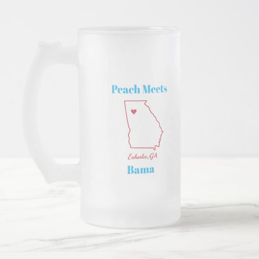 Perzik Ontmoet Bama Frosted Mok (Links)