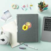 Perzik op maat gesneden vinyl sticker (iPad Cover)