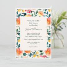 Perzik Oranje Aquarel Bloemenkindercadeau Lente
