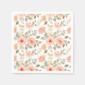 Perzik Oranje Bloem Servet (Voorkant)