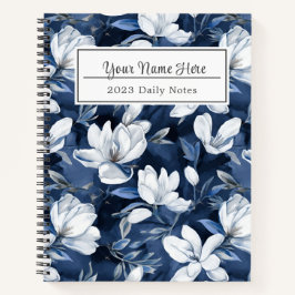 Perzik Oranje Bloemig | Elegante Spiraal Notitieboek