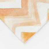 Perzik Oranje Chevron Strepen Fleece Deken (Hoek)