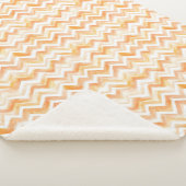 Perzik Oranje Chevron Strepen Sherpa Deken (3/4)