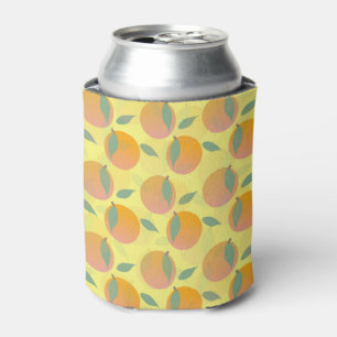 Perzik Oranje Fruit Patroon Roze Blikjeskoeler