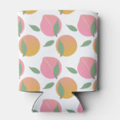 Perzik Oranje Fruit Patroon Wit Blikjeskoeler (Achterkant)