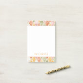 Perzik Oranje Groen Geel Blush  Post-it® Notes (Op bureau)