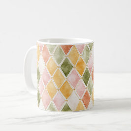 Perzik Oranje Groen Geel Blush Roze Abstract Koffiemok