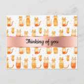 Perzik Oranje katten die aan je denken Briefkaart (Voorkant)