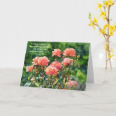 Perzik Oranje Rozen Bijbel Verse Geloof Art Note K Kaart (Gele Bloem)