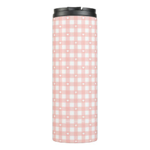 Perzik Oranje Ruitjes Thermosbeker