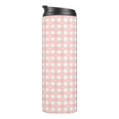 Perzik Oranje Ruitjes Thermosbeker (Geroteerd rechts)
