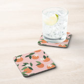 Perzik Oranje sappatroon Bier Onderzetter (Rechterzijde)