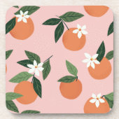 Perzik Oranje sappatroon Bier Onderzetter (Voorkant)