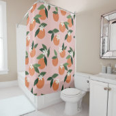 Perzik Oranje sappatroon Douchegordijn (In situ)