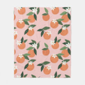 Perzik Oranje sappatroon Fleece Deken (Voorkant)