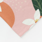 Perzik Oranje sappatroon Fleece Deken (Hoek)