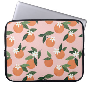 Perzik Oranje sappatroon Laptop Sleeve