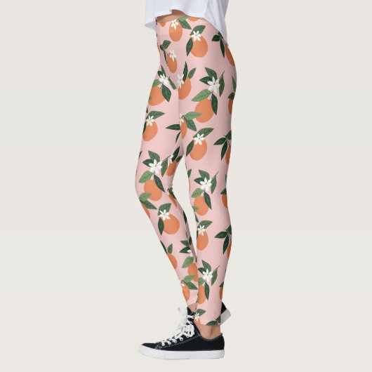 Perzik Oranje sappatroon Leggings (Links)
