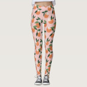 Perzik Oranje sappatroon Leggings (Voorkant)