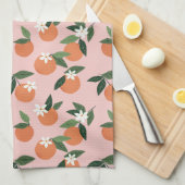 Perzik Oranje sappatroon Theedoek (Quarter Fold)