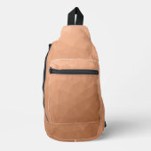 Perzik Oranje verloop geometrisch maaspatroon Sling Bag (Voorkant)