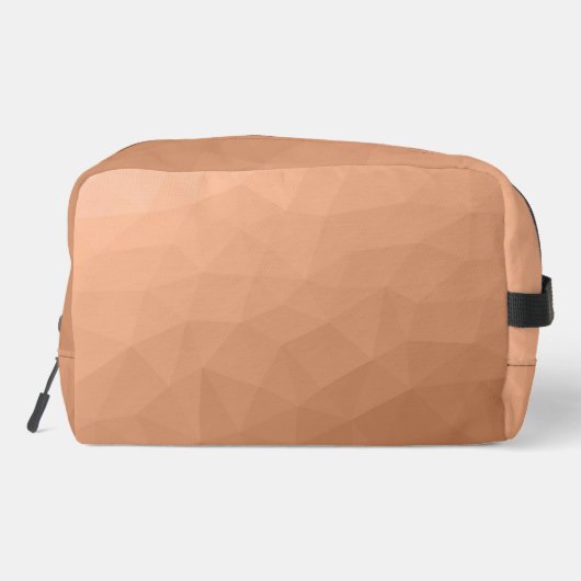 Perzik Oranje verloop geometrisch maaspatroon Toilettasje (Achterkant)