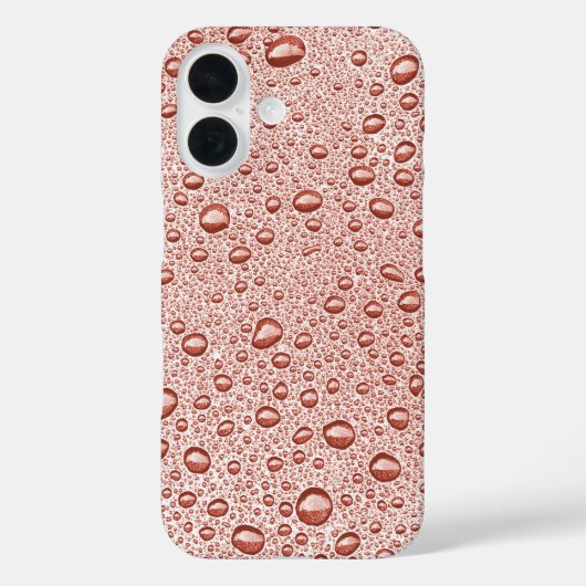 Perzik oranje waterdruppels Case-Mate iPhone case (Achterkant)