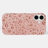 Perzik oranje waterdruppels Case-Mate iPhone case (Achterkant (horizontaal))