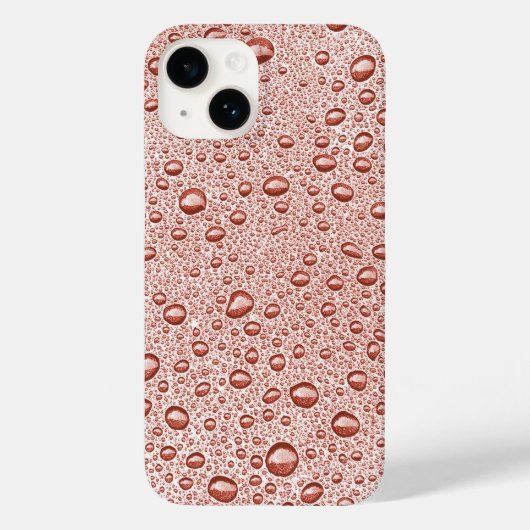 Perzik oranje waterdruppels Case-Mate iPhone case (Achterkant)
