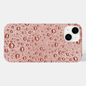Perzik oranje waterdruppels Case-Mate iPhone case (Achterkant (horizontaal))