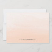 Perzik Oranje Waterverf Bewaar de datum Kaart (Achterkant)