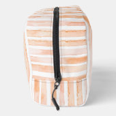 Perzik Oranje Witte Strepen Toilettasje (Rechts)
