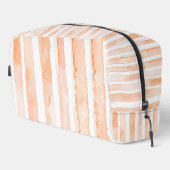 Perzik Oranje Witte Strepen Toilettasje (Rechterhoek)
