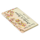 Perzik Orchidee Waterverf Posh Bruiloft Save the D Magneet (Rechterzijde)