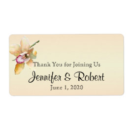 Perzik Orchidee Waterverf Posh Water flesje Label