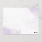 Perzik paarse bloemen in Mason Jar bruiloft uitnod Briefkaart (Achterkant)