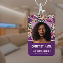 perzik & Paarse bloemenpatroonzaken