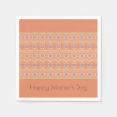 Perzik Paarse en Beige Servet (Voorkant)