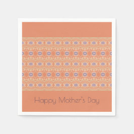 Perzik Paarse en Beige Servet