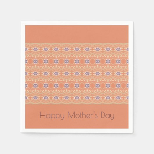 Perzik Paarse en Beige Servet (Voorkant)