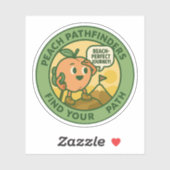 Perzik Padvinders Vind Je Pad Sticker (Vel)