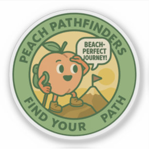 Perzik Padvinders Vind Je Pad Sticker