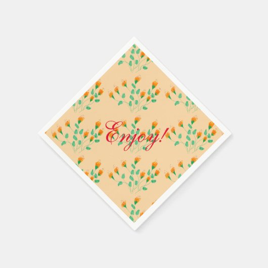 Perzik papieren servetten (Hoek)