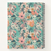 Perzik Pastel Tuin Bloem Notitieboek (Achterkant)