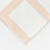 Perzik Pastel & Wit Weefsel Design Fleece Deken (Hoek)