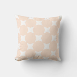 Perzik Pastel & Witte Ster Patroon Design Kussen