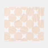 Perzik Pastel & Witte Ster Patroon Ontwerp Fleece Deken (Voorkant (Horizontaal))
