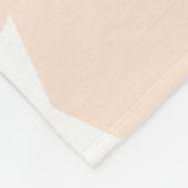 Perzik Pastel & Witte Ster Patroon Ontwerp Fleece Deken (Hoek)
