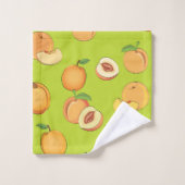 Perzik Patroon 4 Bad Handdoek (Wasdoekje)