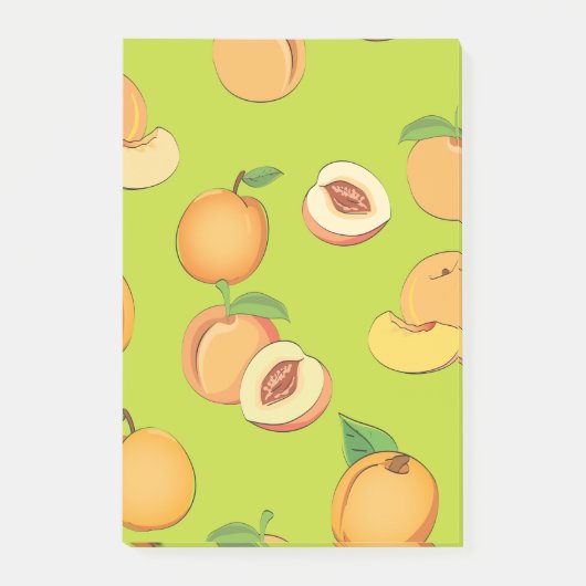 Perzik Patroon 4 Post-it® Notes (Voorkant)